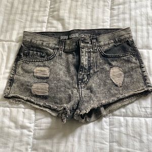 Vans high wasted acid wash distressed shorts